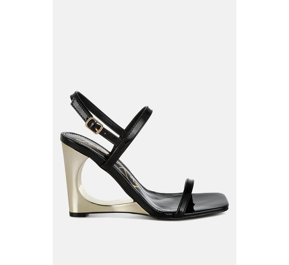 Ladra Metallic Fantasy Wedge Heel Sandals