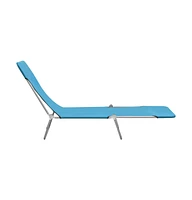 vidaXL Folding Sun Loungers 2 pcs Steel and Fabric