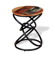 vidaXL End Table Solid Reclaimed Wood