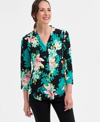 Jm Collection Petite V-Neck Top