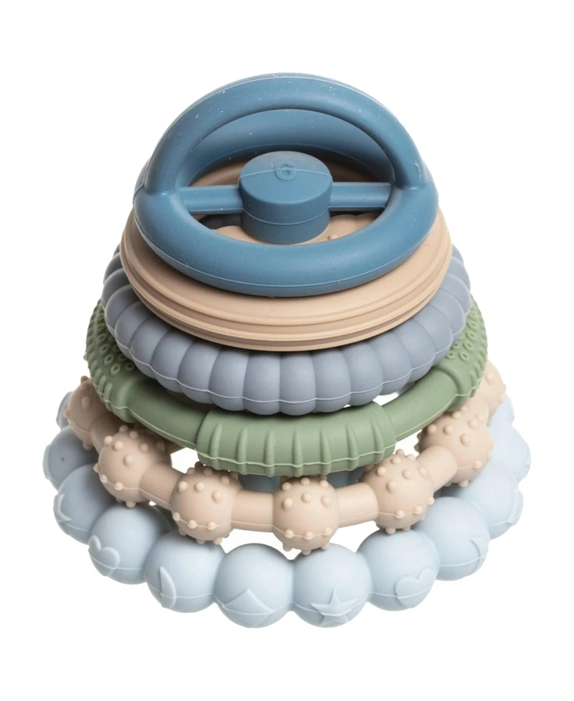 Sperric Toddler Silicone Essentials Set – Stacking Toy, Feeding Bibs, Suction Bowls with Spoons & First-Stage Bpa-Free, Safe To