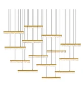Cwi Lighting 5.5" Metal Stagger Integrated Led Chandelier