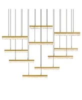 Cwi Lighting 5.5" Metal Stagger Integrated Led Chandelier