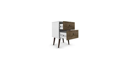 Slickblue Modern Mid-Century Side Table Nighstand in Wood Finish