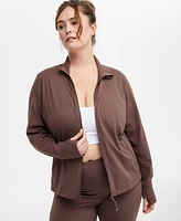 Id Ideology Plus Soft Flex Solid Full-Zip Jacket