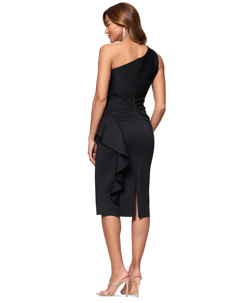 Xscape Women's Ruffled One-Shoulder Dress