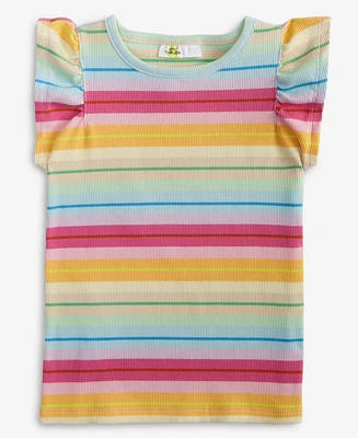 Epic Threads Toddler Girls Rib Flutter Stripe Tank Top, Exclusively at Macy's