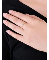 Devata Cable Link Ring in 14K Gold, Size 8, approx. 1.7 grams.