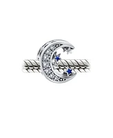 Bling Jewelry Celestial Crescent Moon Star Charm Bead in Sterling Silver European Bracelets