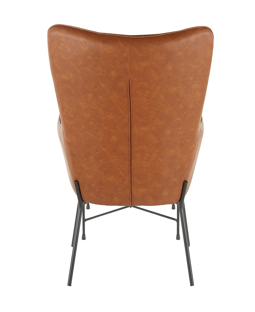 Lumisource 2-Pc. Metal Izzy Industrial Lounge Chair and Ottoman Set