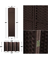 Sorbus 8 Panel Room Divider Panel, 6 ft. Tall Extra Wide Double Hinged Panels - Folding Privacy Screens