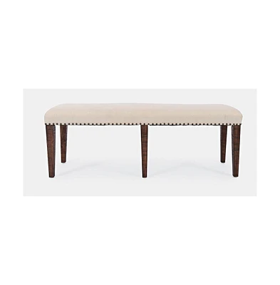 Jofran Fairview Transitional 52" Backless Upholstered Dining Bench