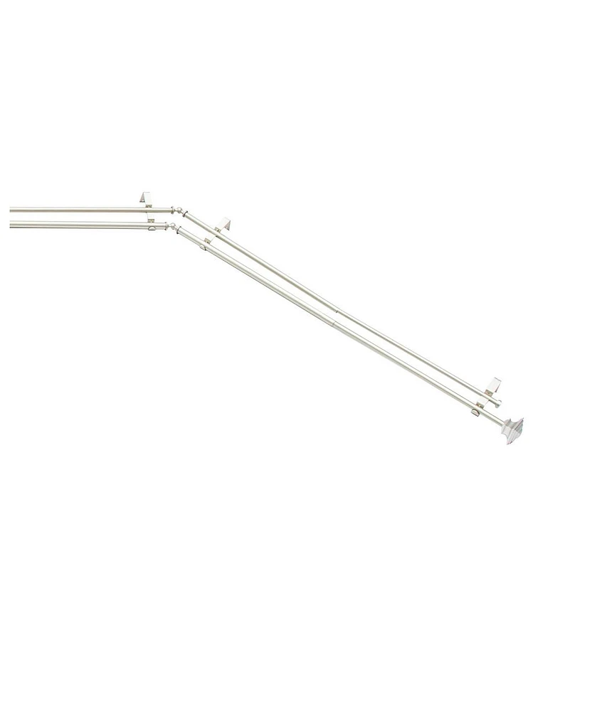 Kenney Mission 3/4" Decorative Bay Window Double Curtain Rod