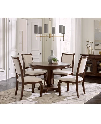 Nelman 5-Pc. Round Dining Set (Table & 4 Side Chairs), Created for Macy's