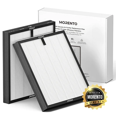 Morento Air Purifier Replacement Filter, True Hepa Filter Compatible with Morento5866, Original Version, 2 Pack