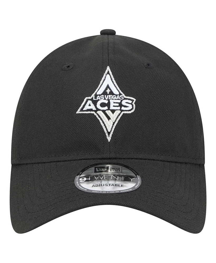New Era Men's and Women's Black Las Vegas Aces Core Logo 9TWENTY Adjustable Hat
