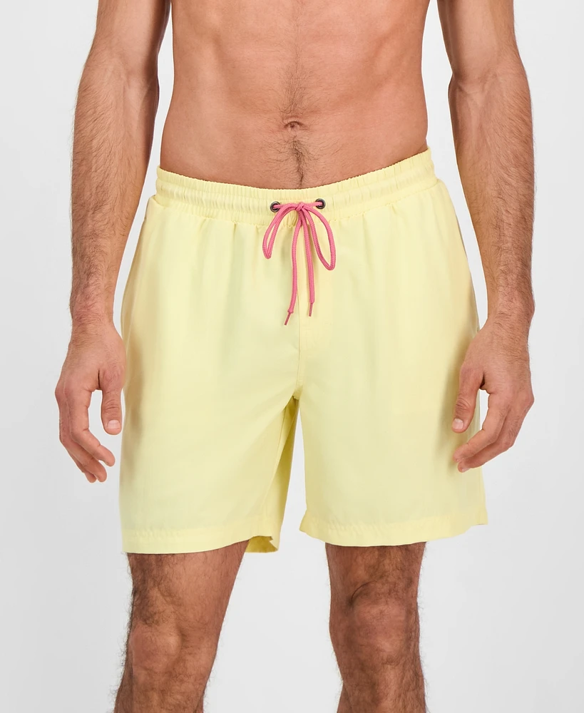 Club Room Men's Quick-Dry Performance Solid 7" Swim Trunks, Created for Macy's
