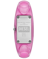 Diesel Women's Wonder-d Quartz Two-Hand Pink Nylon Watch, 24mm
