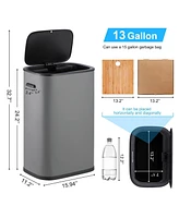 gaomon Automatic Trash Can with Lid,13 Gallon Smart Trash Can, 50L Motion Sensor Trash Can