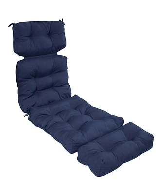 Indoor/Outdoor Olefin Polyester Tufted Chaise Lounge Chair Replacement Cushion - 23" x 75"