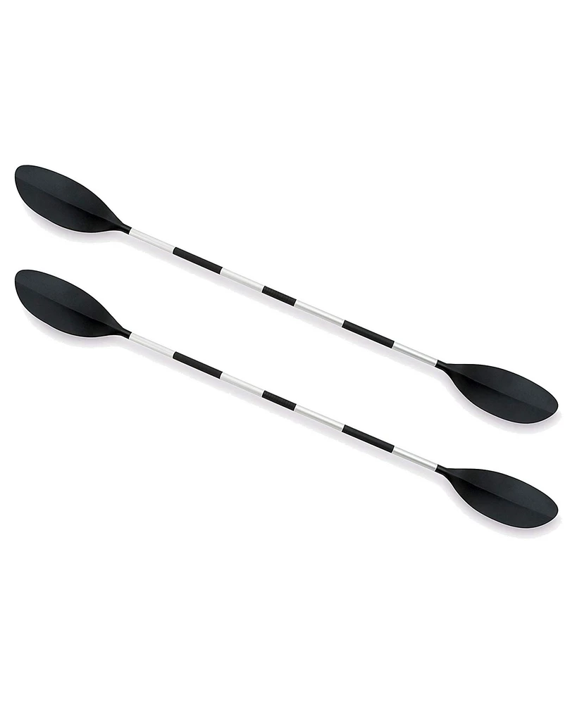 Intex 86" Lightweight Aluminum Double Oar Inflatable Kayak Paddle, Black, 2 Pack