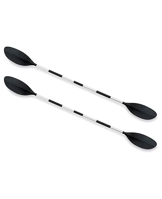 Intex 86" Lightweight Aluminum Double Oar Inflatable Kayak Paddle, Black, 2 Pack