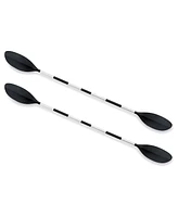 Intex 86" Lightweight Aluminum Double Oar Inflatable Kayak Paddle, Black, 2 Pack