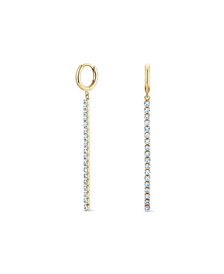 Rosefield Tennis Earrings 14K Yellow Gold Plated Stainless Steel