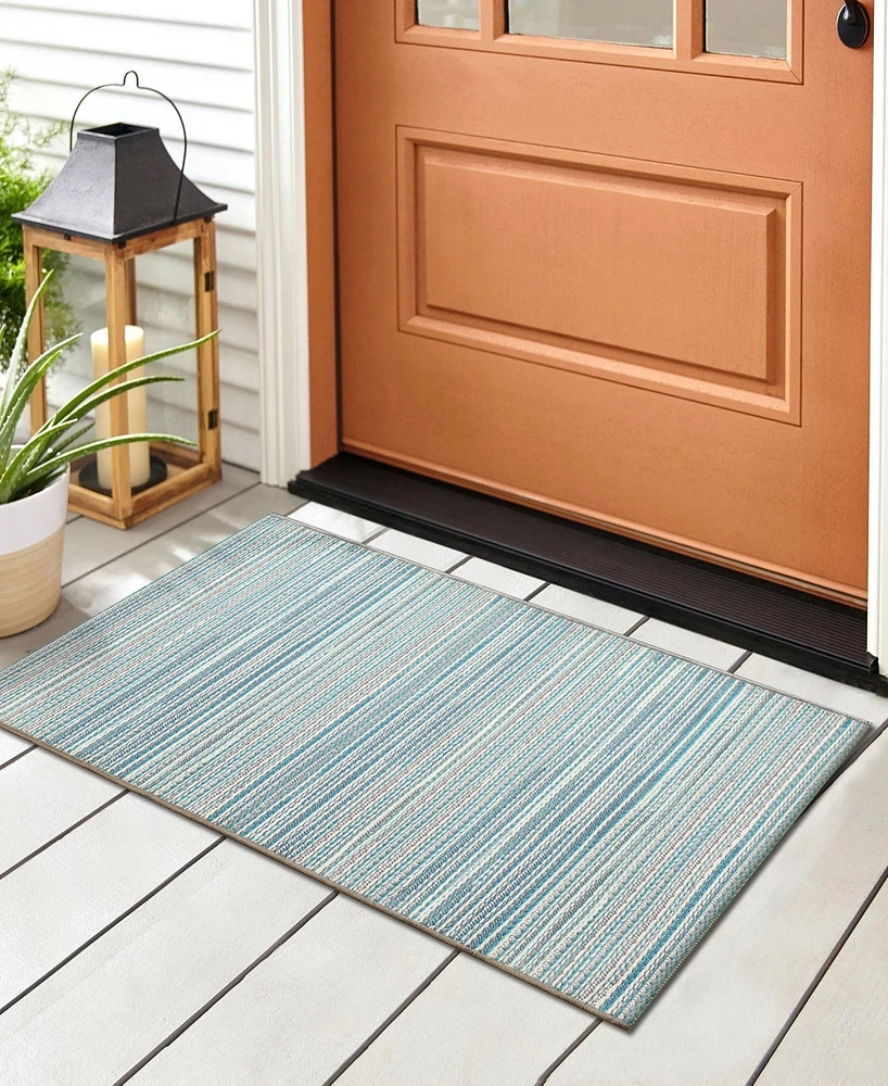 Liora Manne' Miranda Tweed Stripe 2'5"x3'11" Area Rug