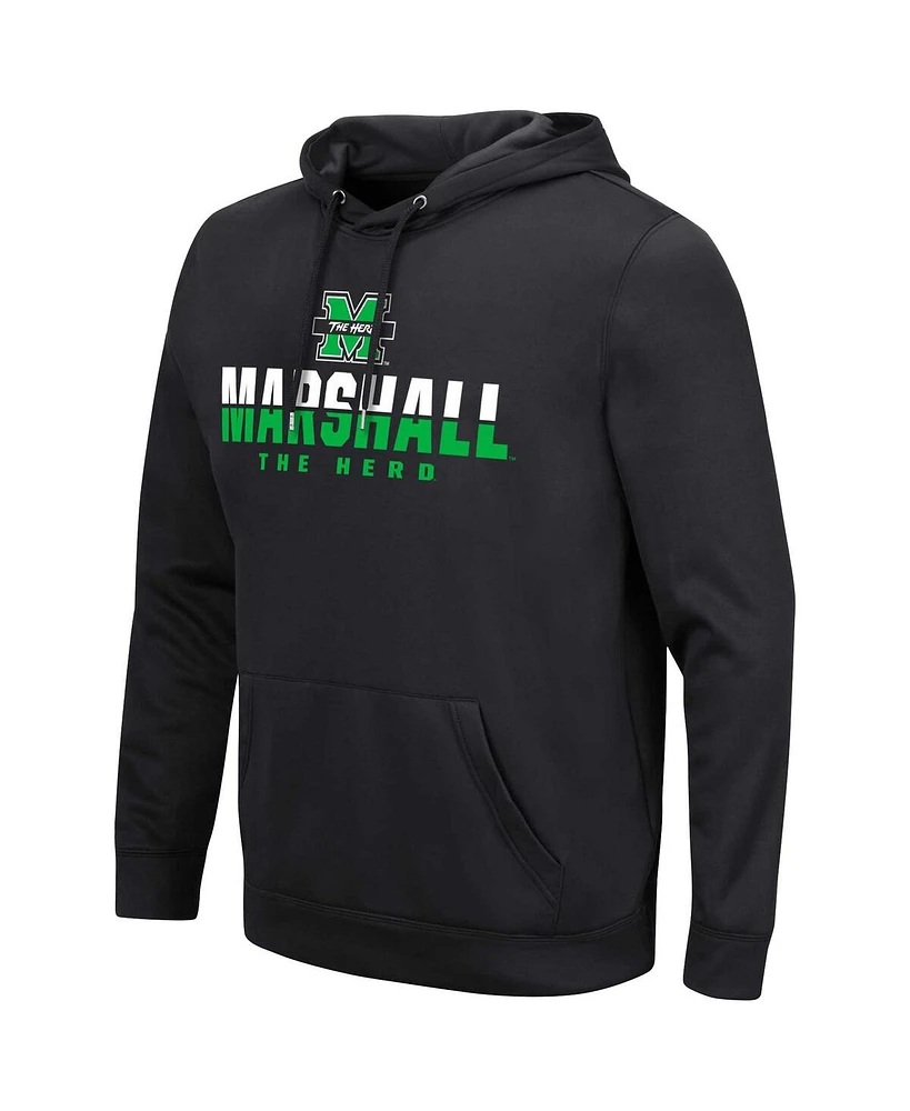 Colosseum Men's Black Marshall Thundering Herd Lantern Pullover Hoodie
