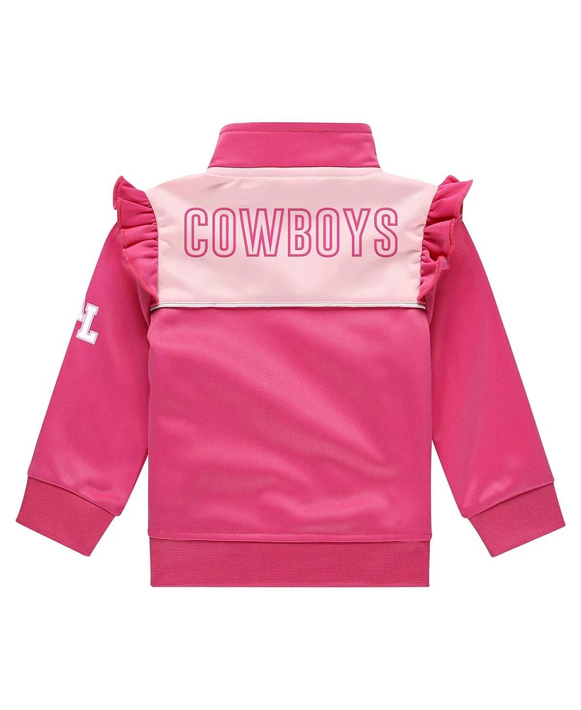 Wear by Erin Andrews Baby Boys and Girls Pink Dallas Cowboys 2-Piece Tracksuit Set