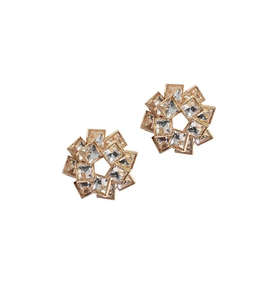 Crystal Spiral Stud Earrings