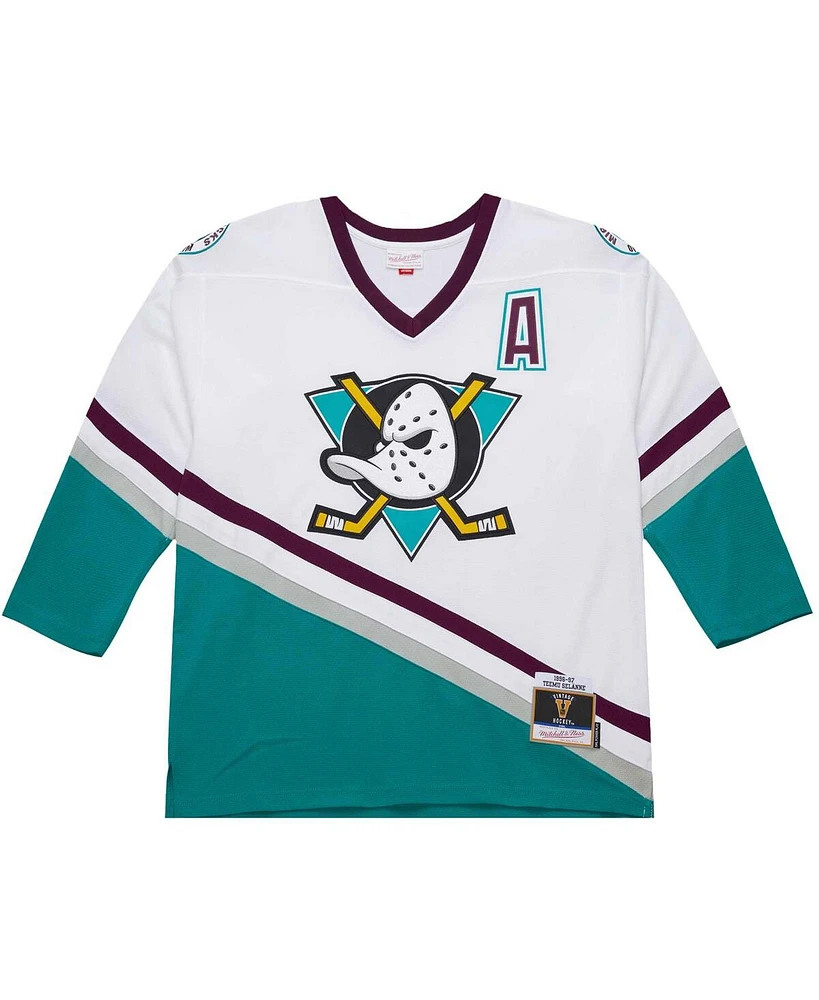 Mitchell & Ness Men's Teemu Selanne White Anaheim Ducks 1996-97 Power Play Jersey