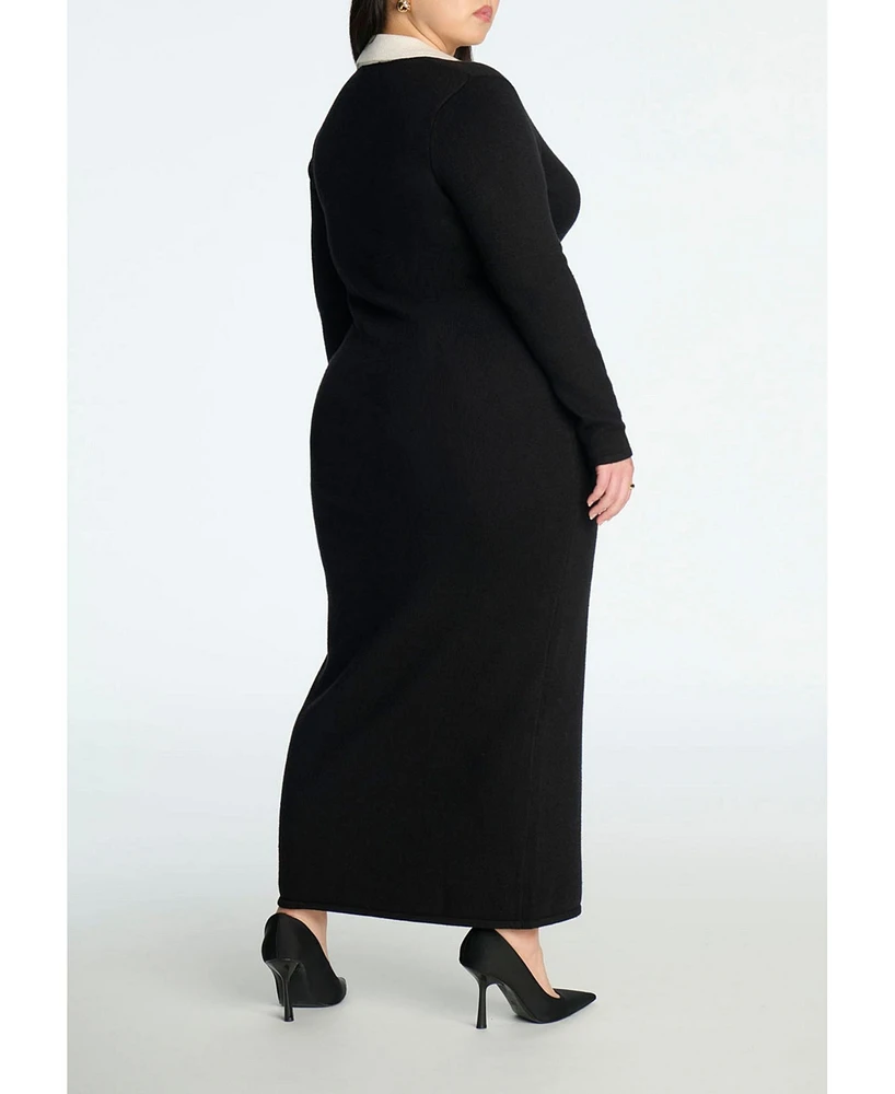 Eloquii Women's Sweetheart Sweater Dress