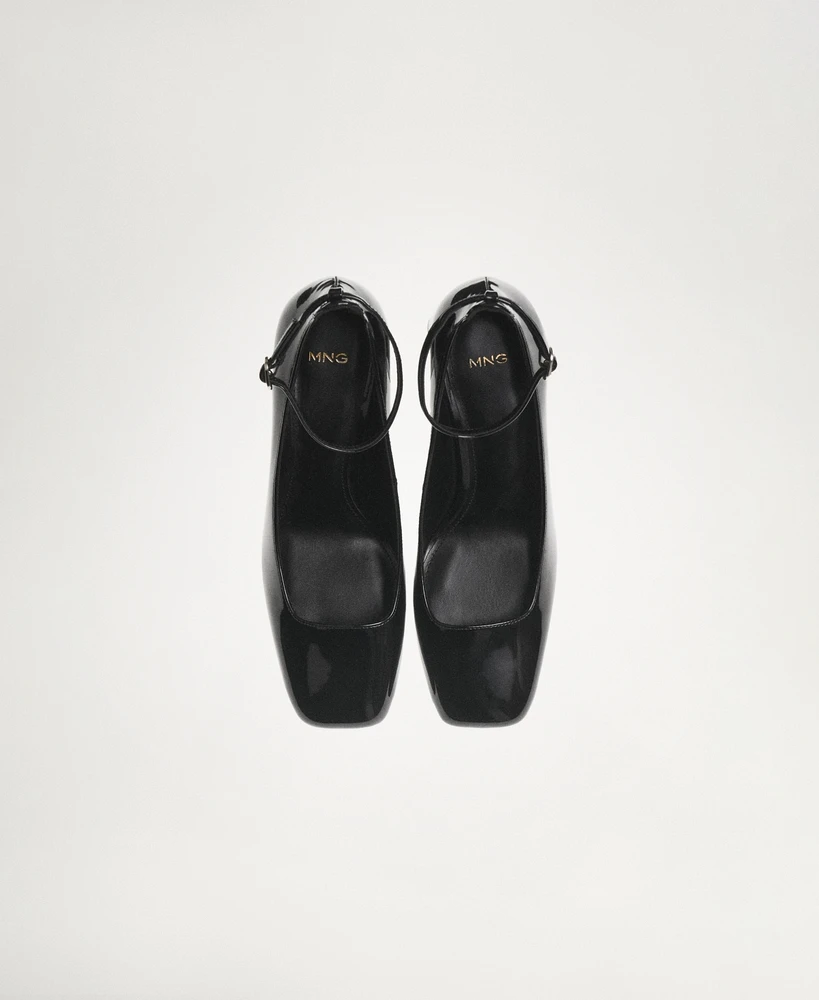 Mango Women's Patent Leather Effect Heeled Shoes