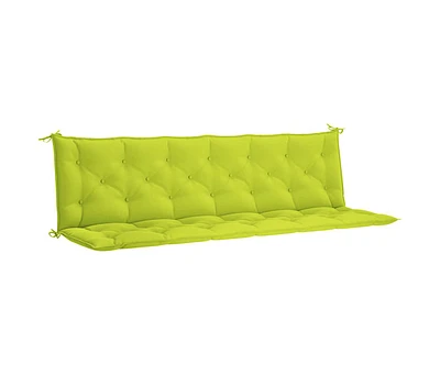 Garden Bench Cushion Bright Green 78.7"x(19.7"+19.7")x2.8" Oxford Fabric