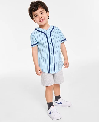 Epic Threads Toddler Boys 2T-4T Cotton Striped Baseball Jersey Shirt, Exclusively at Macy's