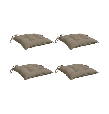 vidaXL Chair Cushions 4 pcs Taupe 15.7"x15.7"x2.8" Oxford Fabric