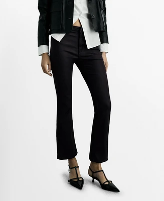 Mango Women's Crop Flared Jeans