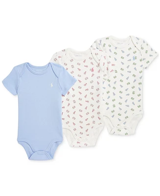 Polo Ralph Lauren Baby Boys 3-Pk. Cotton Bodysuits