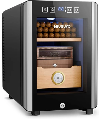 16L Electric Cigar Humidors, Cigar Humidor for 100 Cigars, Cooling, Heating Temperature Control System