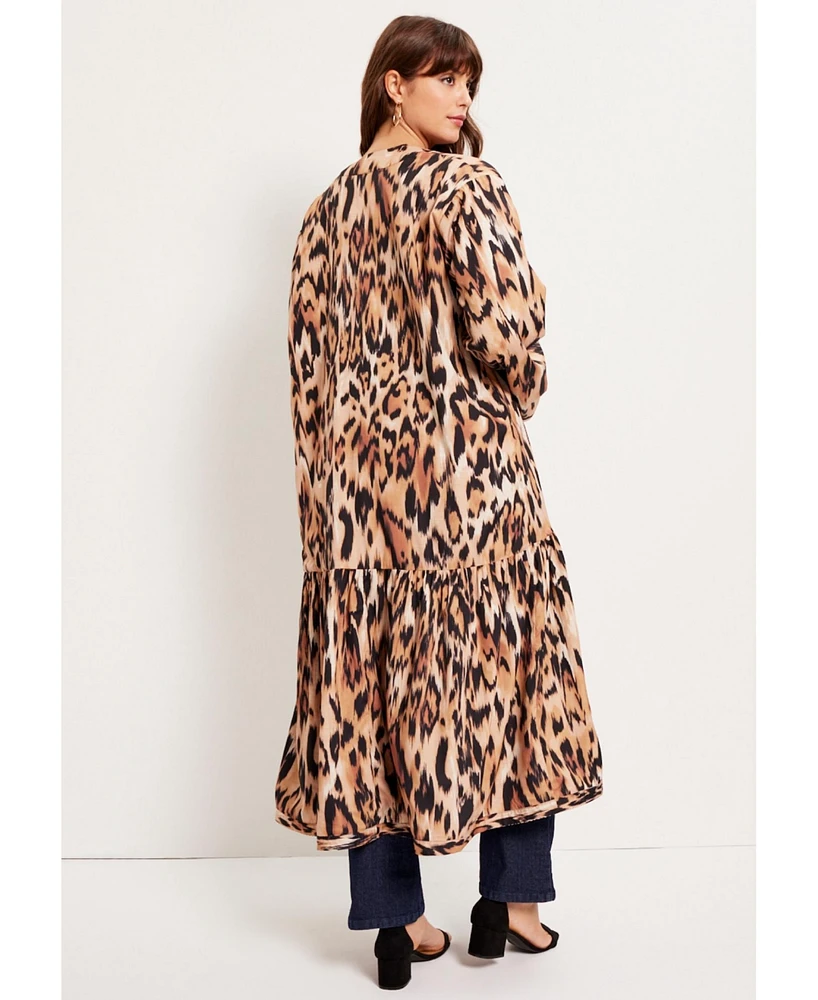 June + Vie Women's Reversible Printed Duster