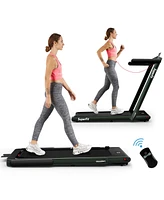 2.25HP 2 in 1 Folding Treadmill with App Speaker Remote Control