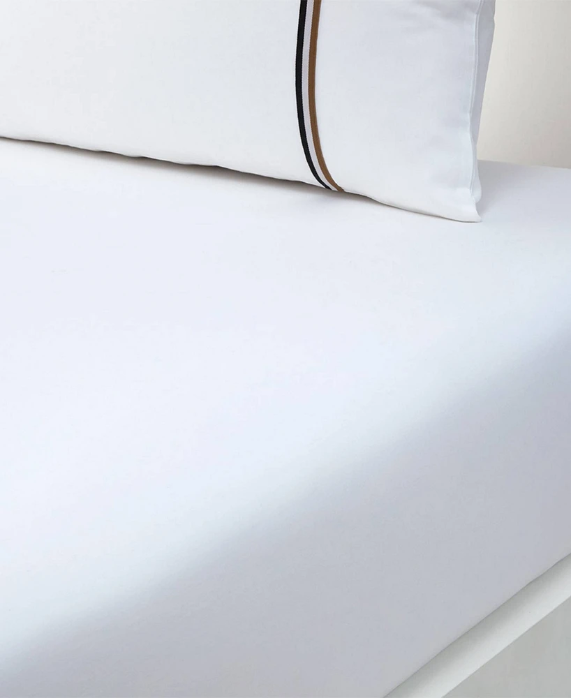 Boss Home by Hugo Boss B Linea 235 Thread Count Cotton Fitted Sheet, Queen
