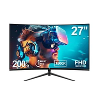 Z-edge 27 inch 1920 x 1080 Full Hd 200 Hz 1 ms Curved Gaming Monitor, Hdmi 2.1, Dp 1.4