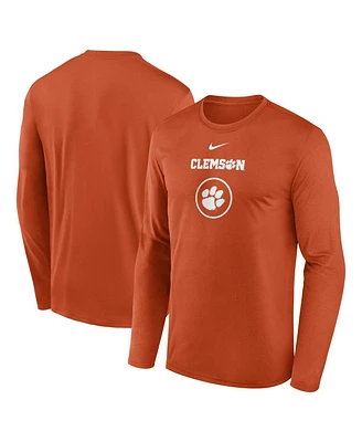 Nike Men's Orange Clemson Tigers 2024 On-Court Basketball Practice Legend Performance Long Sleeve T-Shirt