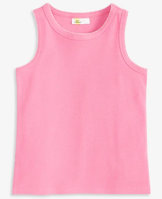 Epic Threads Girls Solid Picot Edge Tank Top, Exclusively at Macy's