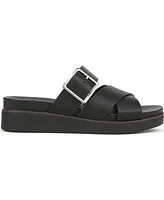 LifeStride Women's Getaway Open Square Toe Platform Slide Sandals