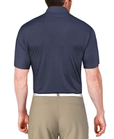 Pga Tour Men's Stripe Print Short Sleeve Golf Polo Shirt