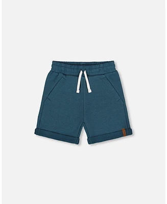 Deux par Deux Big Boys French Terry Short Teal